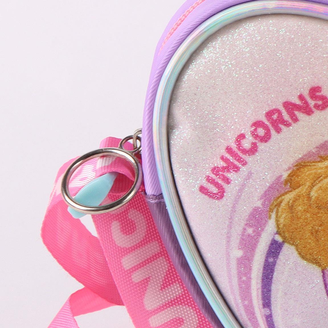 Borsa a mano da bambina Princess Heart con tracolla regolabile in poliestere 5/5