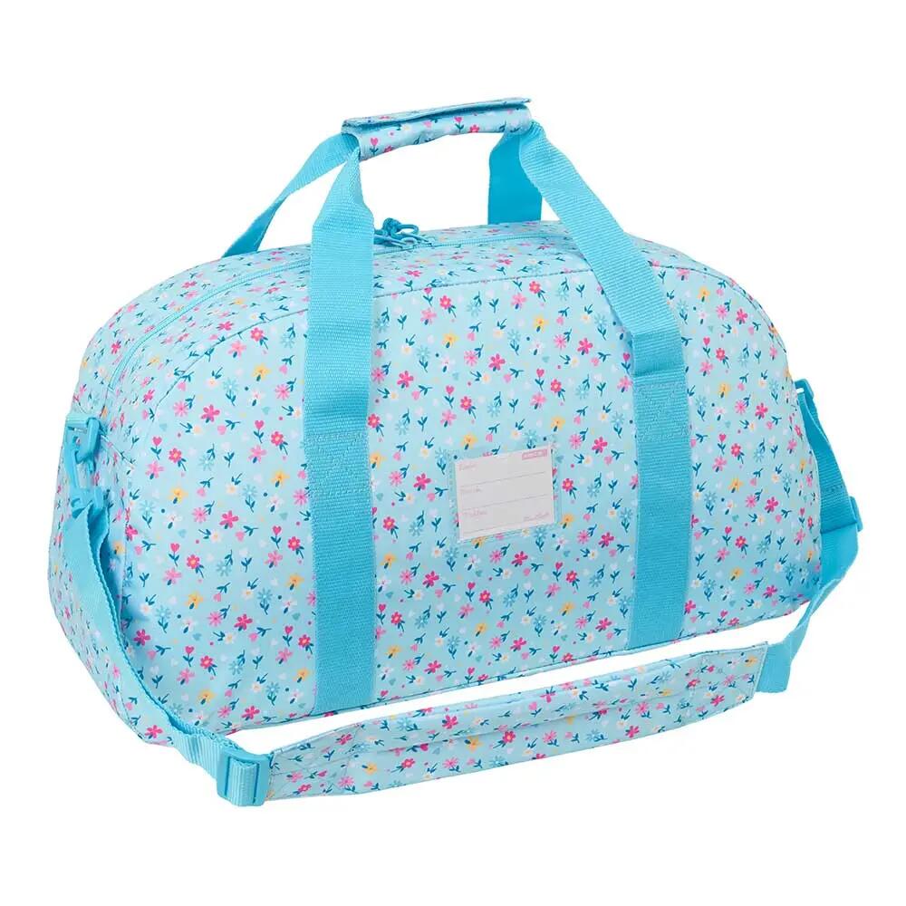 Borsa sportiva per bambini Blackfit8 Petals con cerniera e tracolla regolabile. 2/3