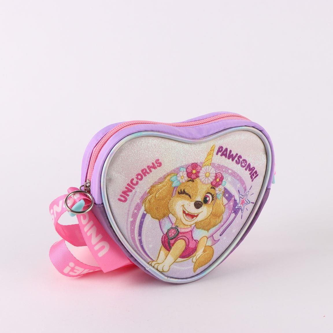 Borsa a mano da bambina Princess Heart con tracolla regolabile in poliestere 4/5