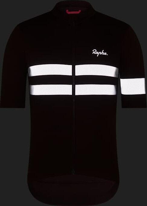 Maillot manches courtes Rapha Brevet Jersey Marron/Argent Homme 3/4