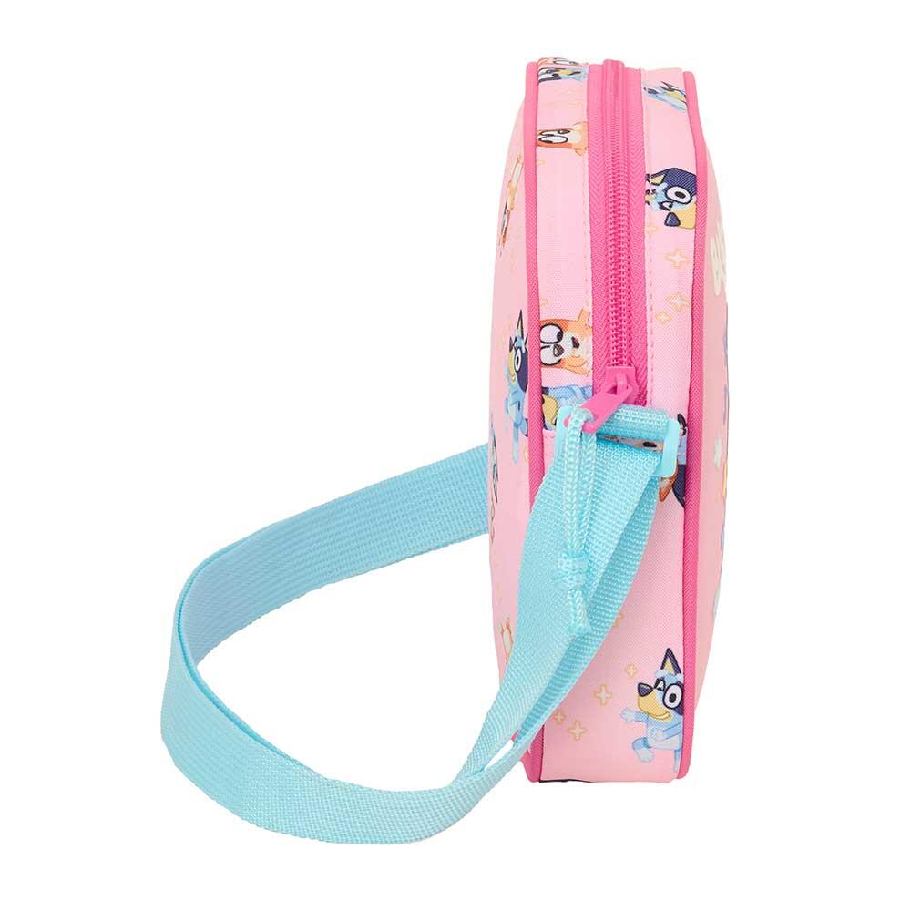 Saco de dormir infantil do Ursinho Pooh com cordões e bolso interno, verde-água 3/4