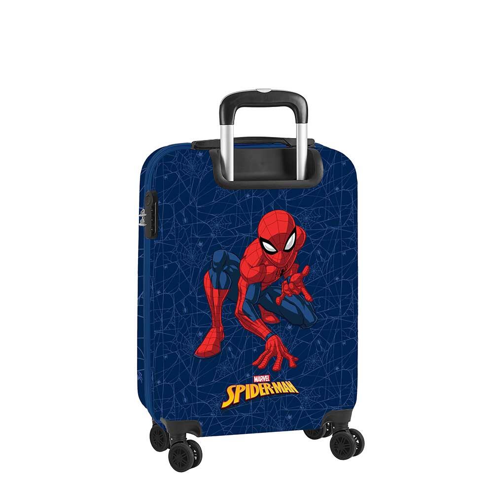 Valise cabine enfant Spider-Man en ABS avec 4 roues pivotantes à 360° bleue 4/6