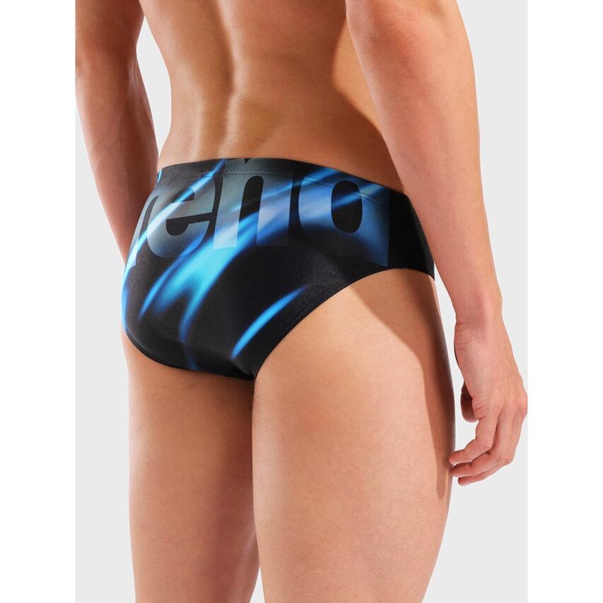 Heren Placement Zwemslip Zwart & Blauw 6/7