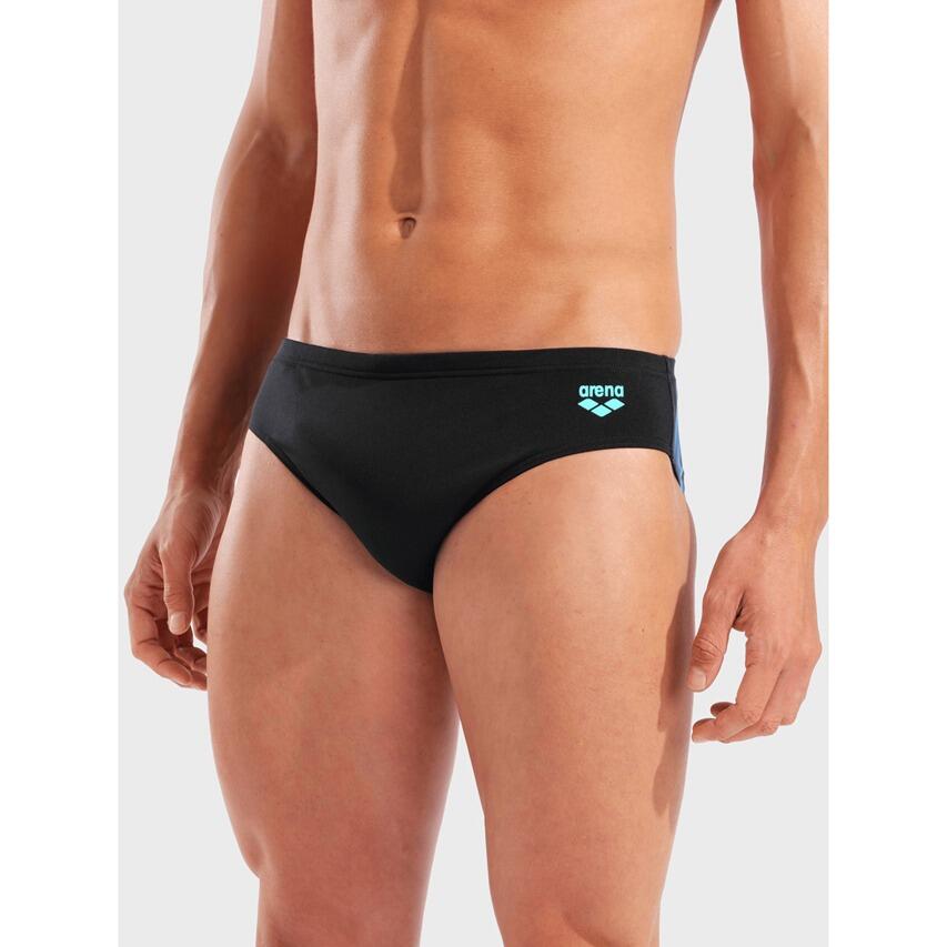 Heren Placement Zwemslip Zwart & Blauw 5/7