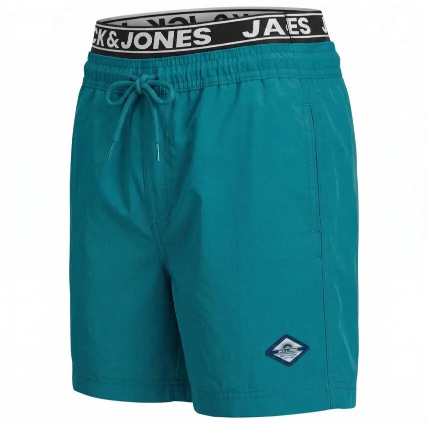 Heren Double Waistband Zwemshort Surf Blauw 4/6