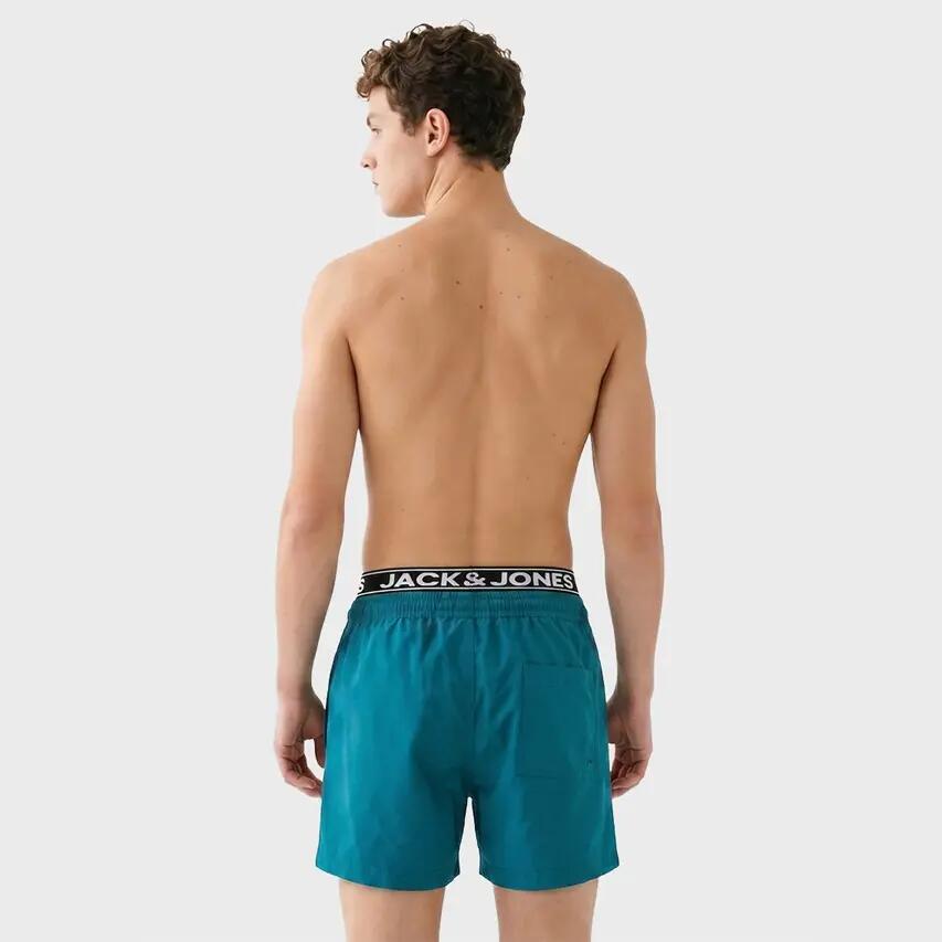 Heren Double Waistband Zwemshort Surf Blauw 3/6