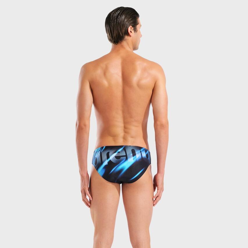 Heren Placement Zwemslip Zwart & Blauw 3/7