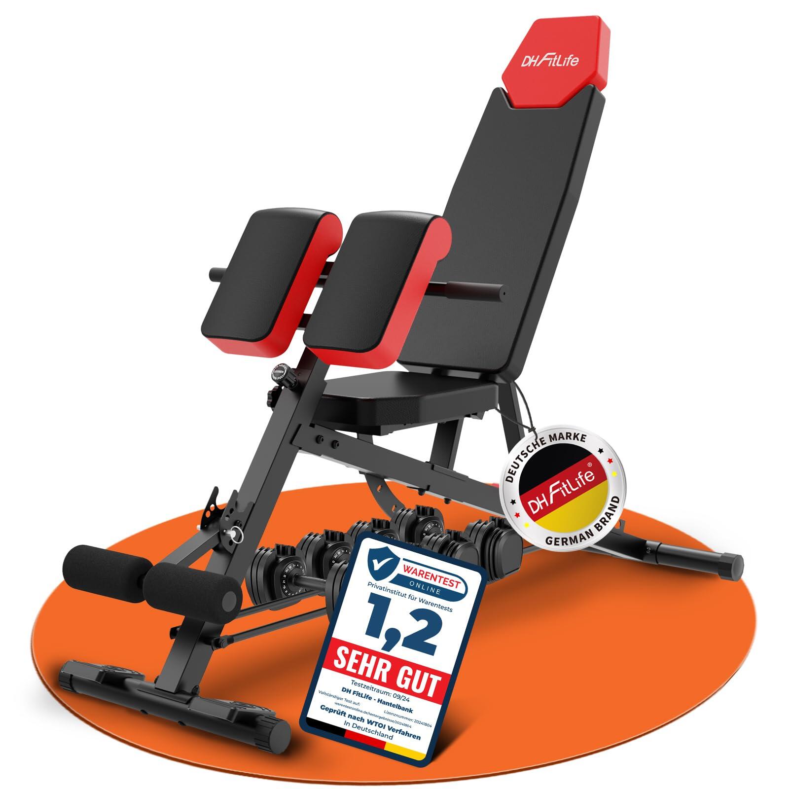 Hantelbank verstellbar 6-in-1 Trainingsbank 350kg Hyperextension - Pro 1/7