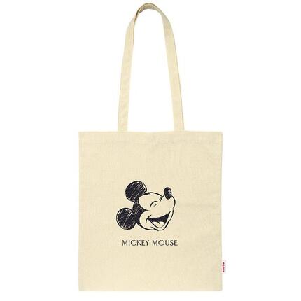Grand sac fourre-tout Mickey Mouse pour enfants, avec poignées, beige
