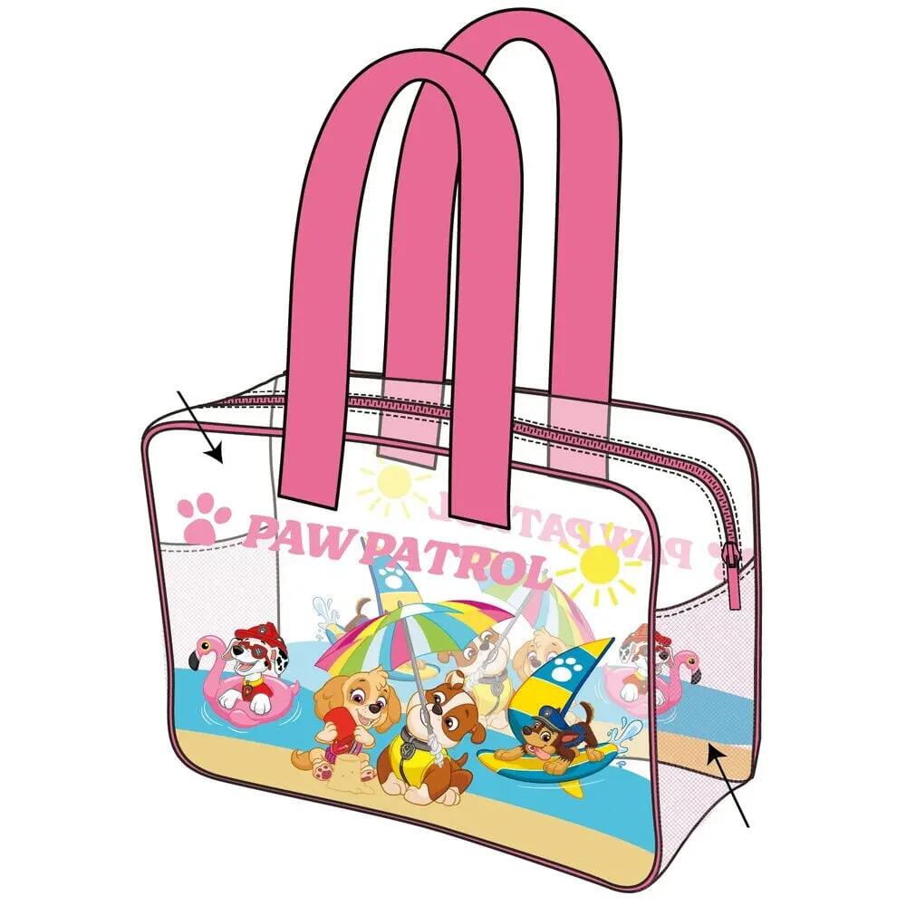 Borsa da spiaggia per bambini PAW Patrol, in PVC trasparente con manici 2/5
