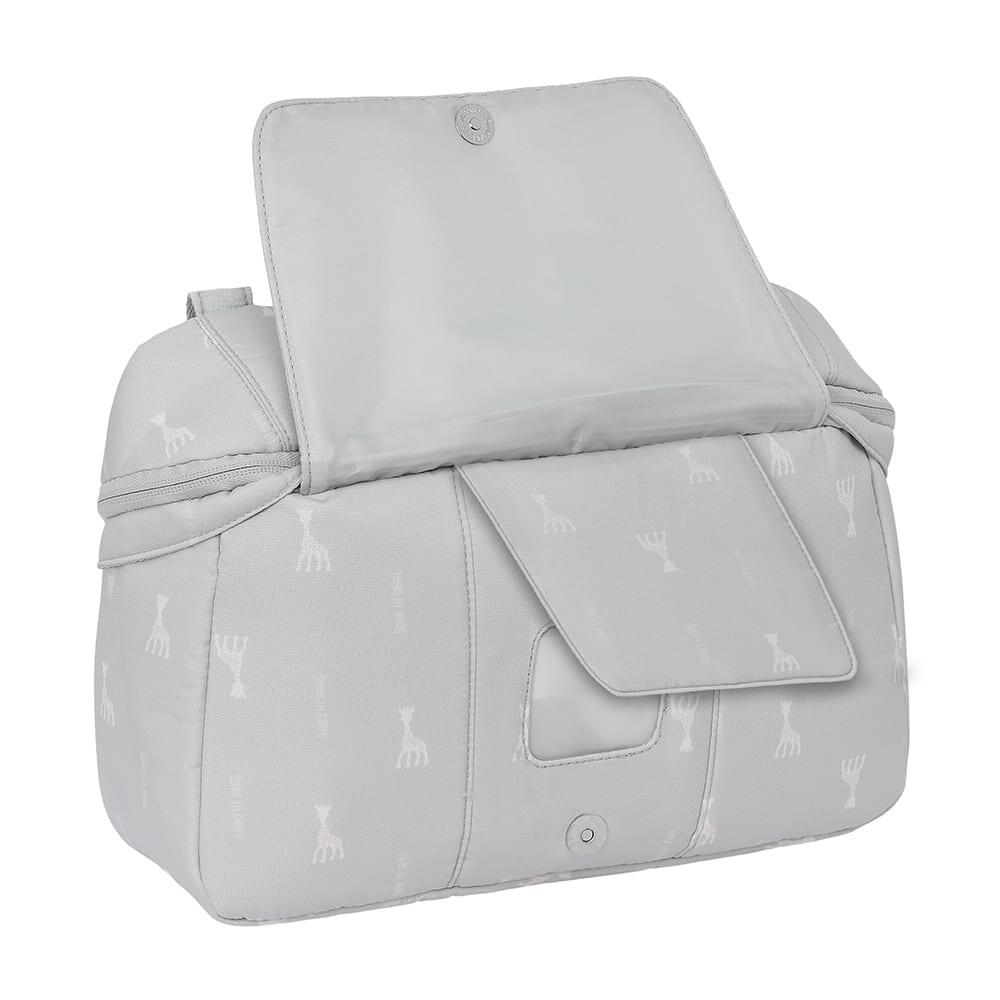 Sac à poussette Sophie La Girafe pour maman et bébé, imperméable, gris 5/5