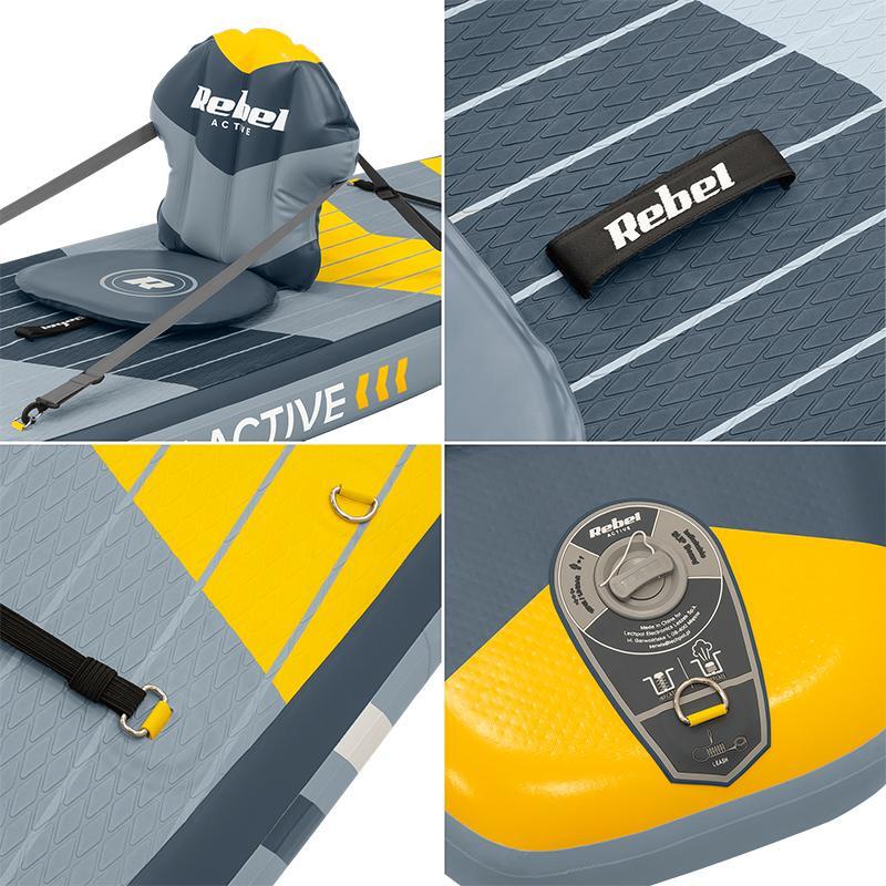 Set placa gonflabila SUP REBEL ACTIVE PADDLE RBA-4512, 381 x 81 x 15 cm