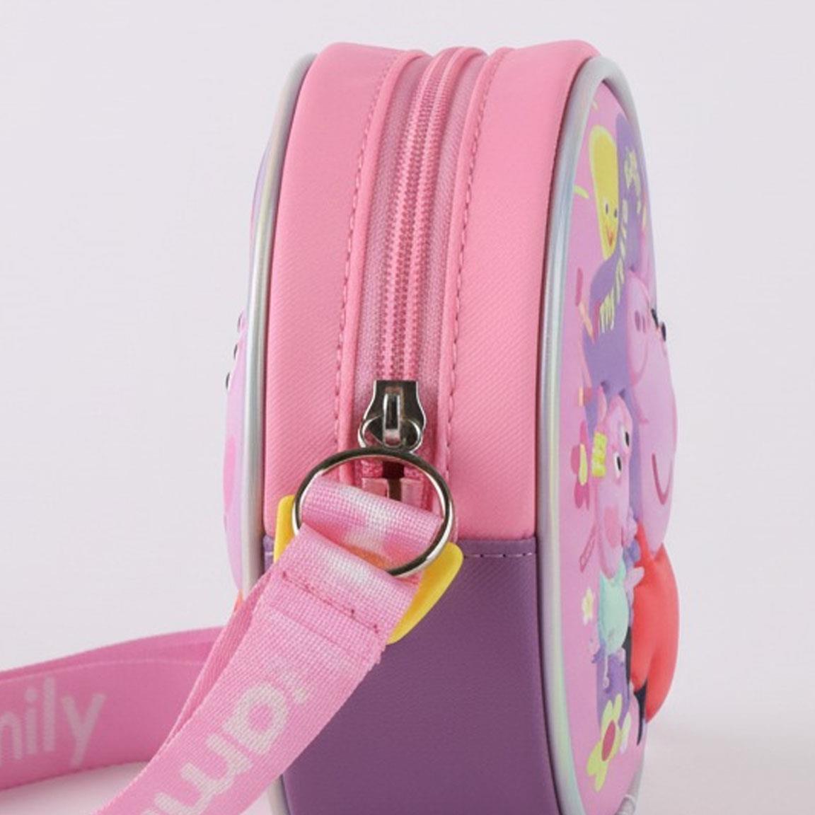 Bolso Bandolera Peppa Pig Azul y Rojo Redondo Niña 5/6