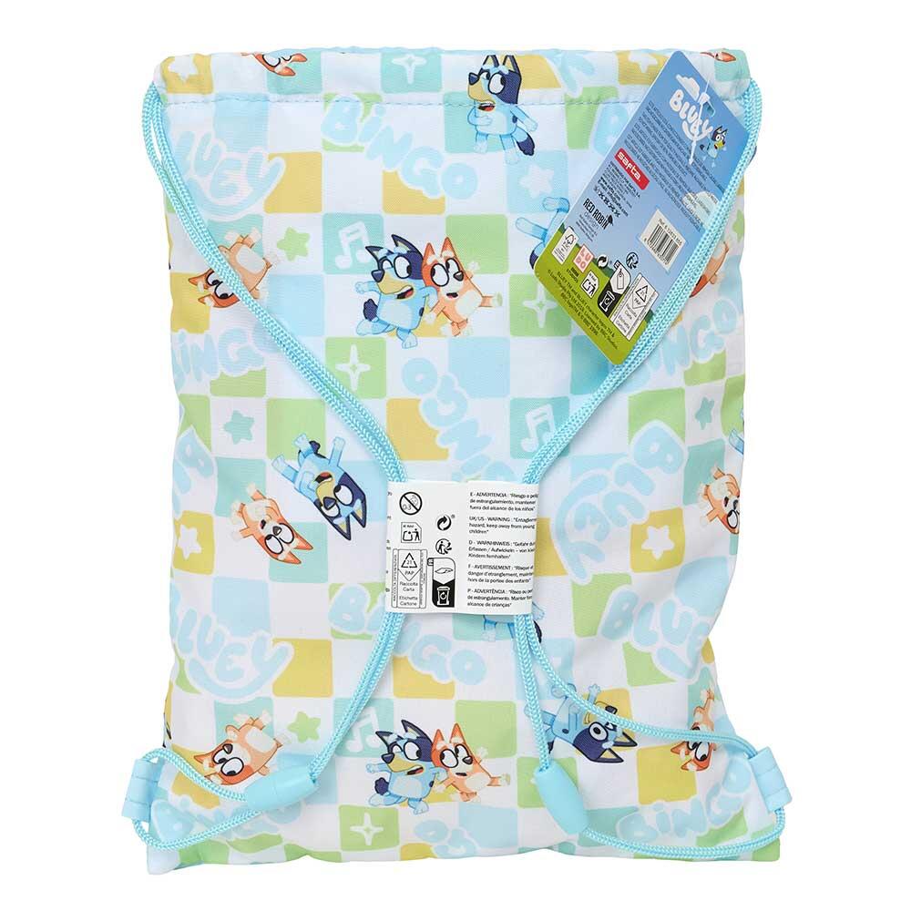 Mochila infantil In Bloom, modelo saco com cordão e bolso interno, rosa. 5/5