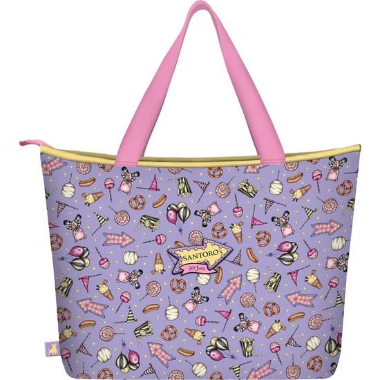 Sac de sport enfant Benetton Vichy avec bandoulière et poche, rose 2/2