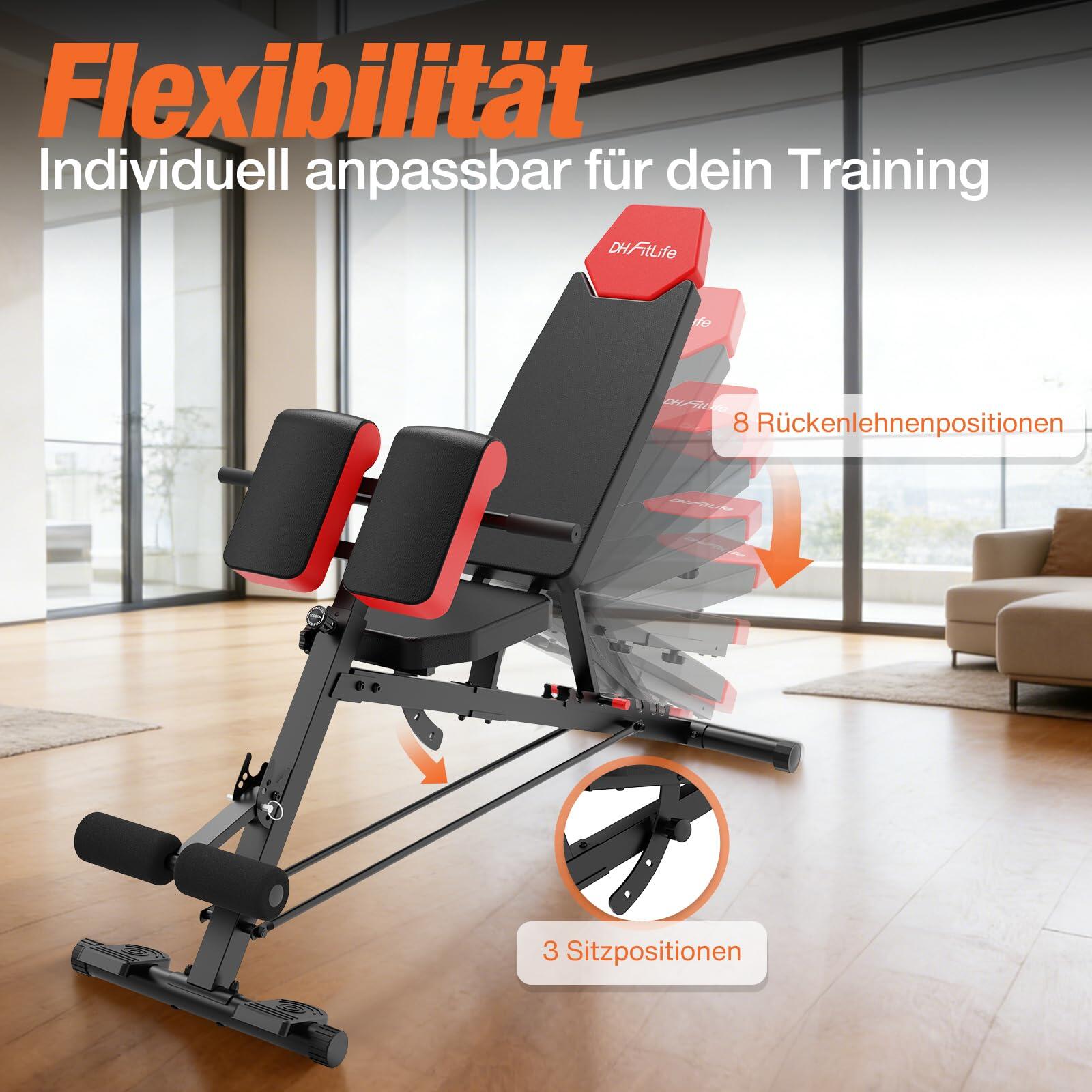 Hantelbank verstellbar 6-in-1 Trainingsbank 350kg Hyperextension - Pro 3/7
