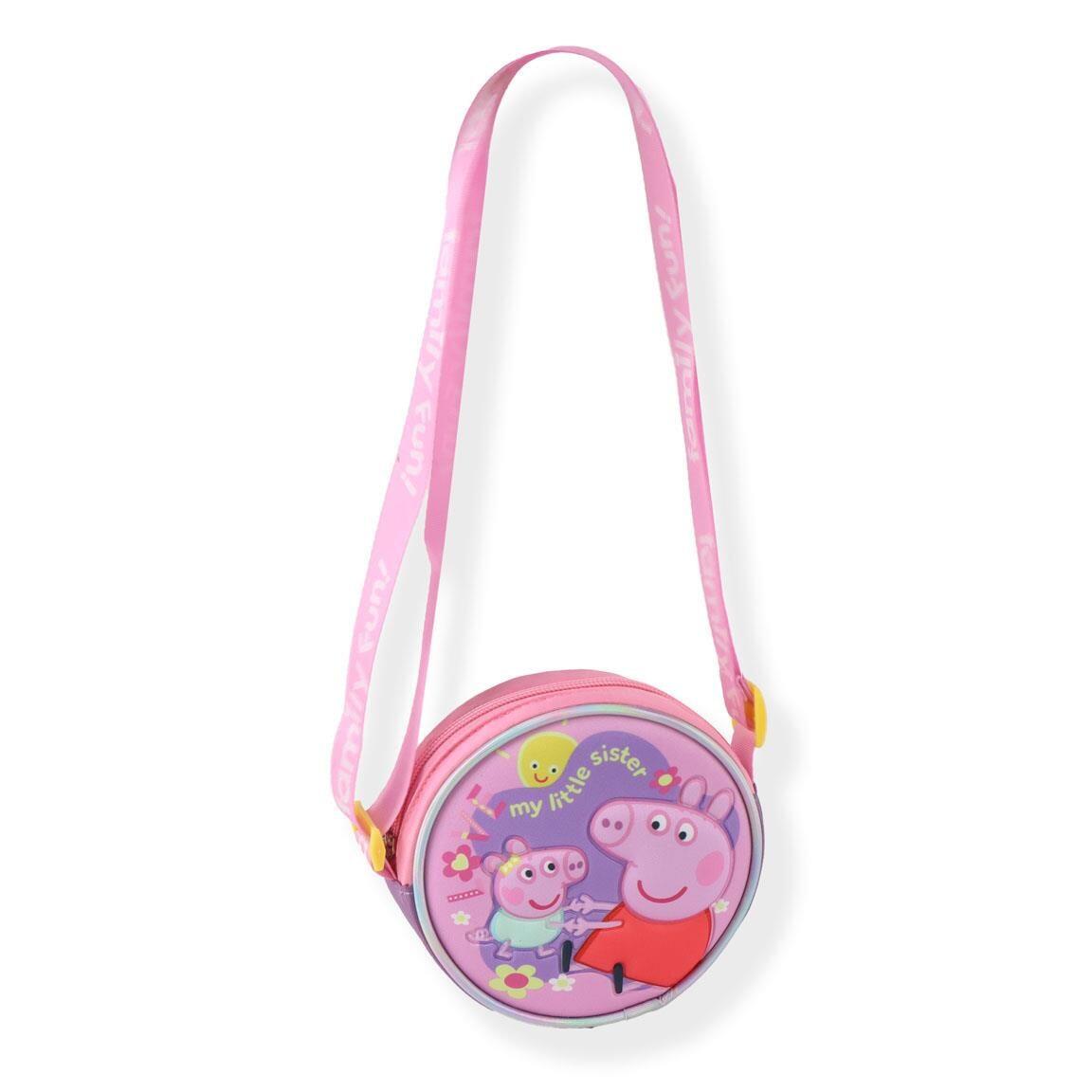 Bolso Bandolera Peppa Pig Azul y Rojo Redondo Niña 3/6