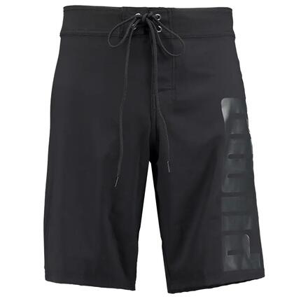 Short de bain long avec fermeture éclair pour homme Logo Noir