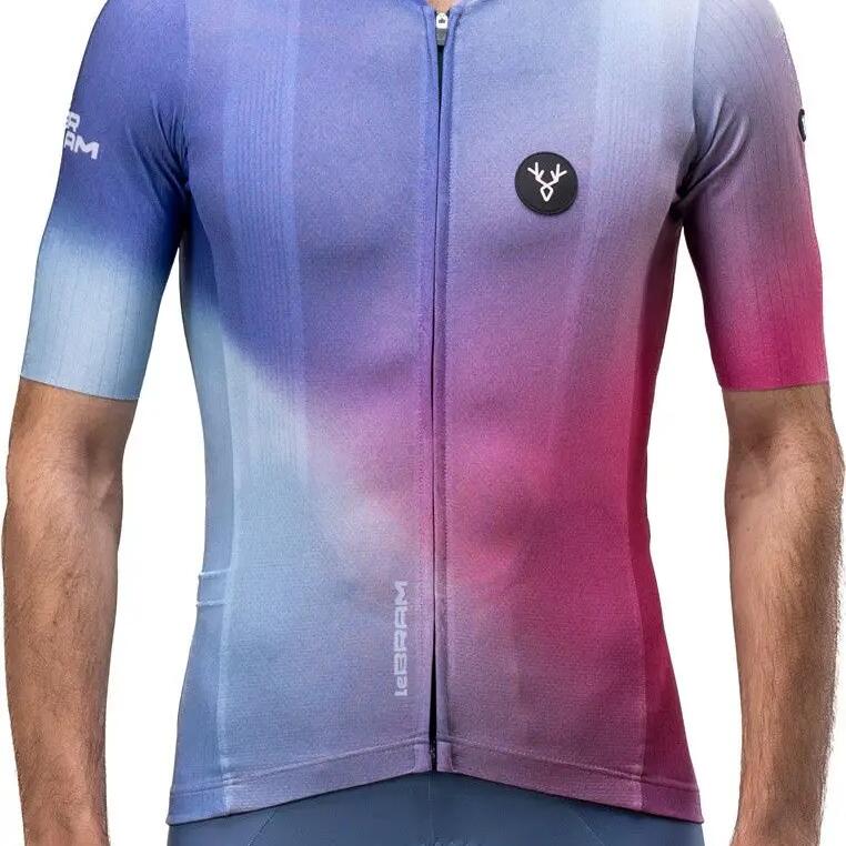 LeBram Race Aero Short Sleeve Jersey Purple Blue