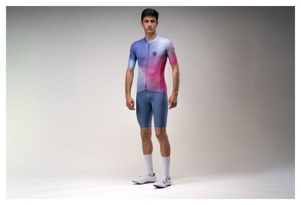 Maillot Manches Courtes LeBram Race Aero Violet Bleu 7/7