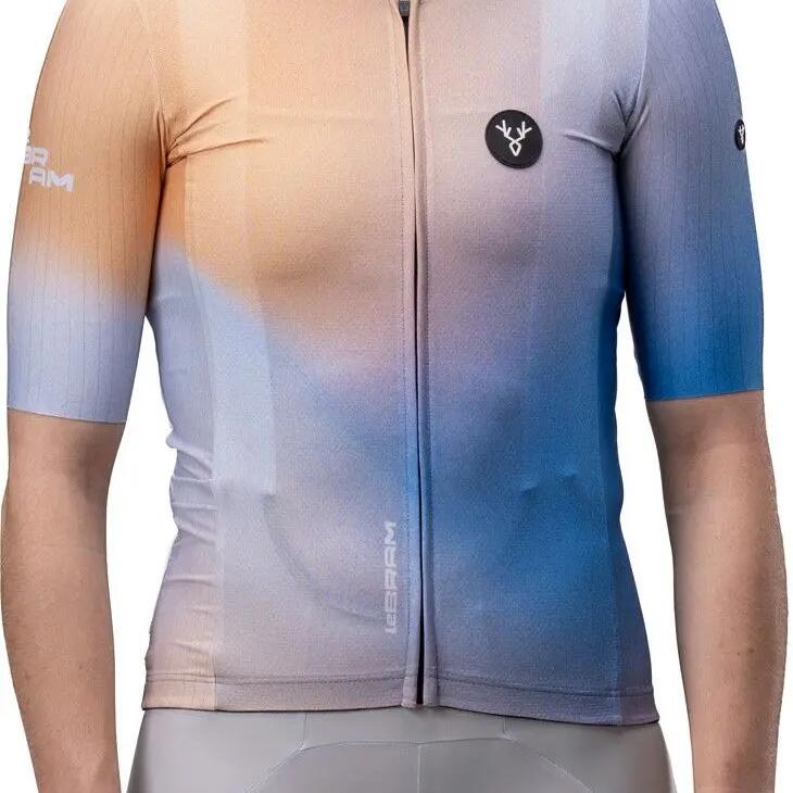 LeBram Race Aero Women Short Sleeve Jersey Yellow Blue