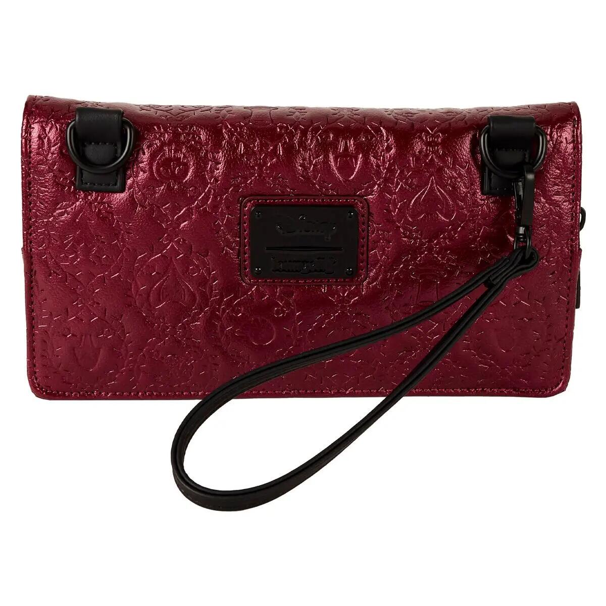 Bolso Bandolera Adultos Villanas con Cadena y Tachuelas Burdeos 4/4