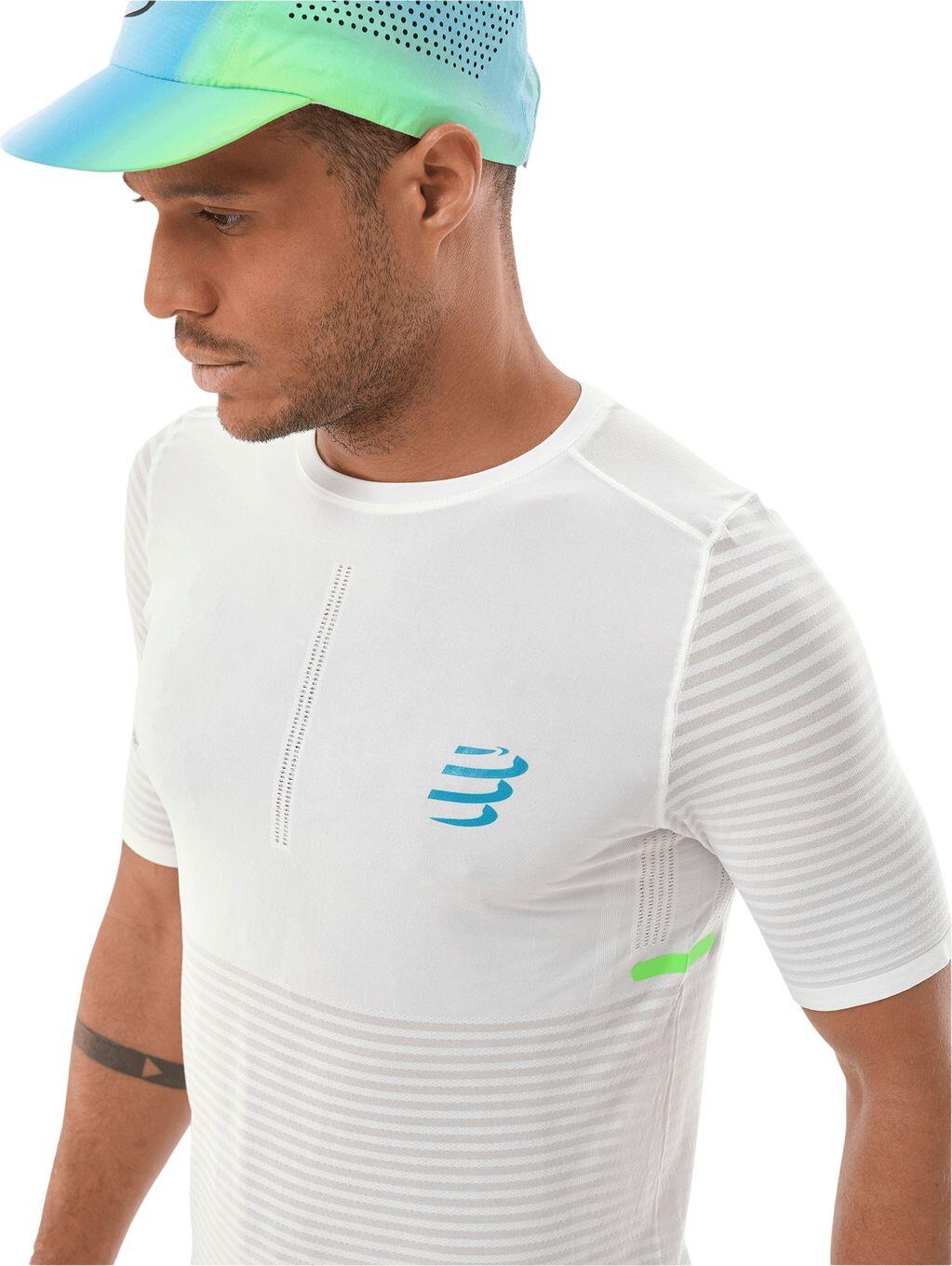 Maglia a maniche corte Compressport Pro Racing bianca da uomo 3/7