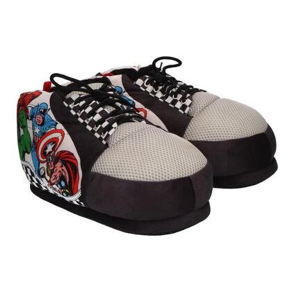 Zapatillas de Casa Tipo Bota Adultos Marvel de Poliéster Antideslizantes Negras