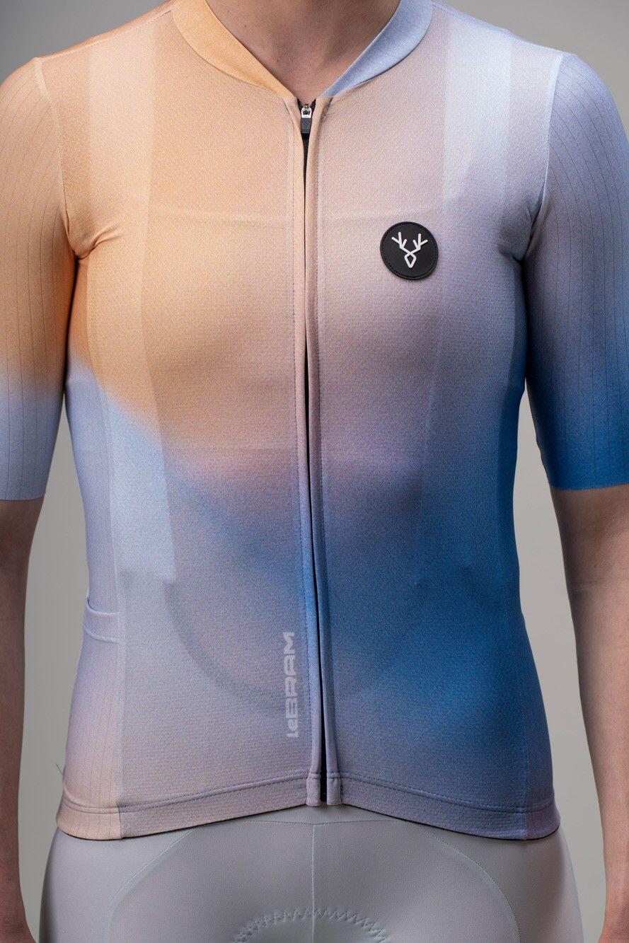 LeBram Race Aero damesfietsshirt met korte mouwen, geel en blauw 2/7