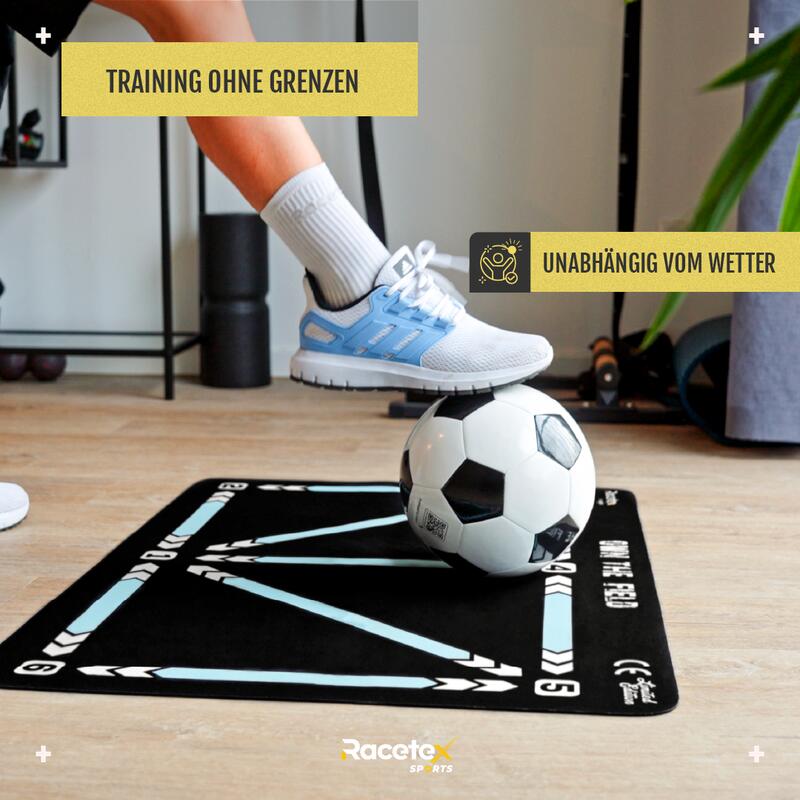 RACETEX Fußball-Trainingsmatte, 90 x 60 cm, Weiß 6/6