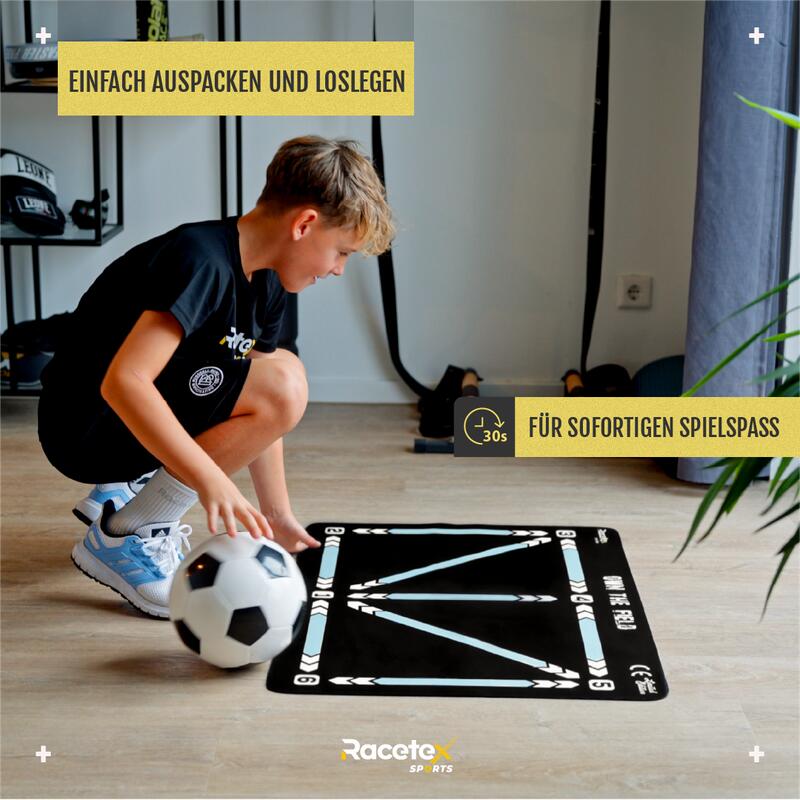 RACETEX Fußball-Trainingsmatte, 90 x 60 cm, Weiß 2/6