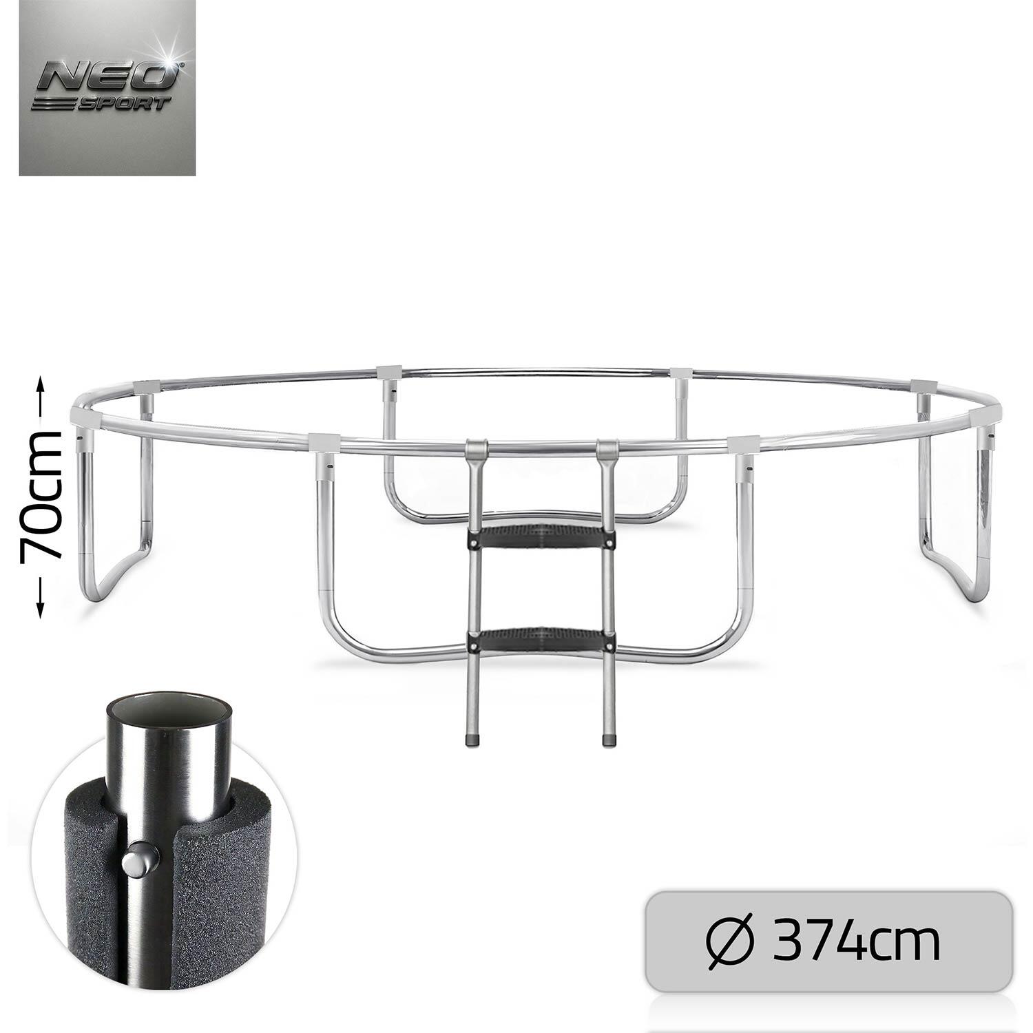 Trampolin Gartentrampolin Kindertrampolin Sicherheitsnetz Neo-Sport 374 cm 7/7