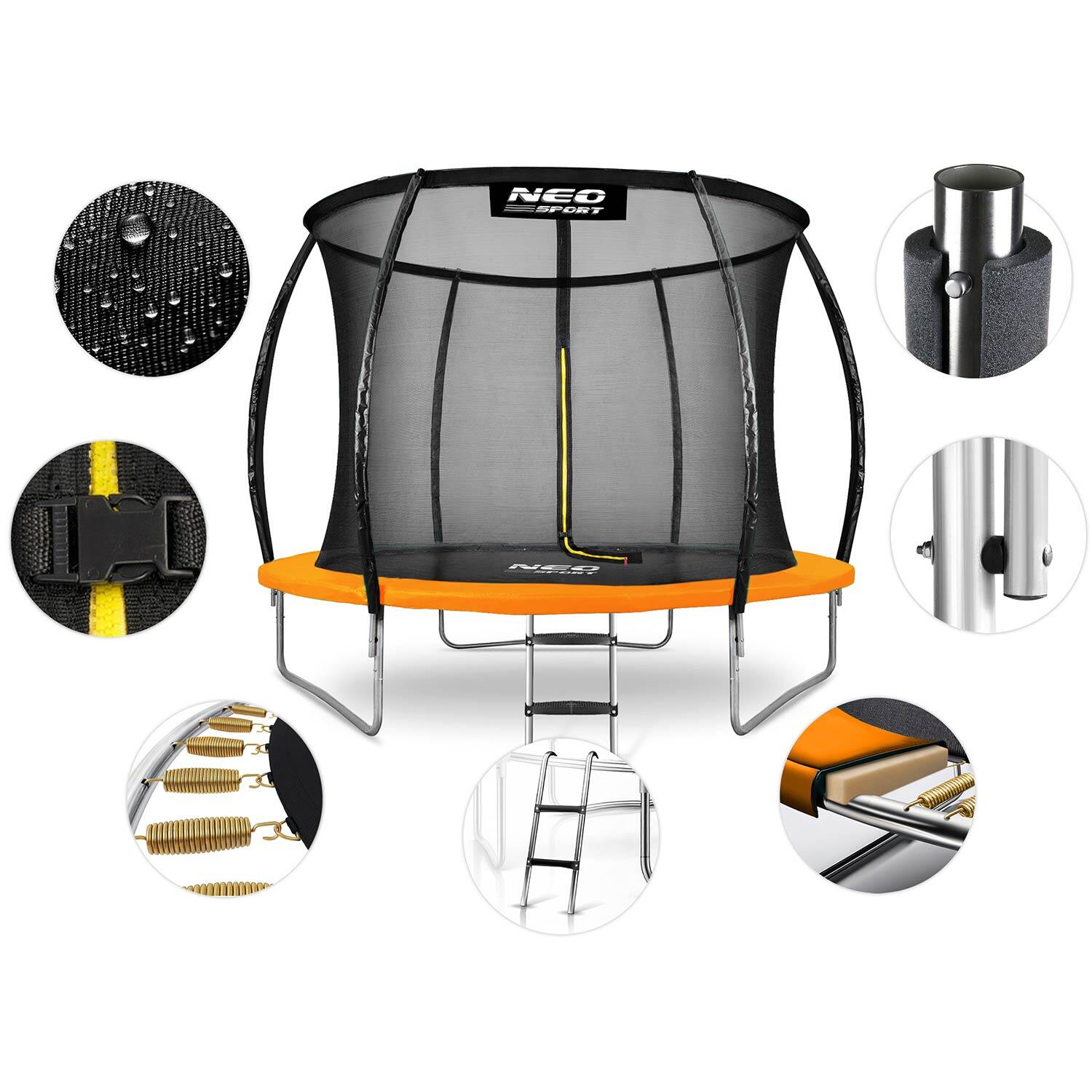 Trampolin Gartentrampolin Kindertrampolin Sicherheitsnetz Neo-Sport 374 cm 5/7