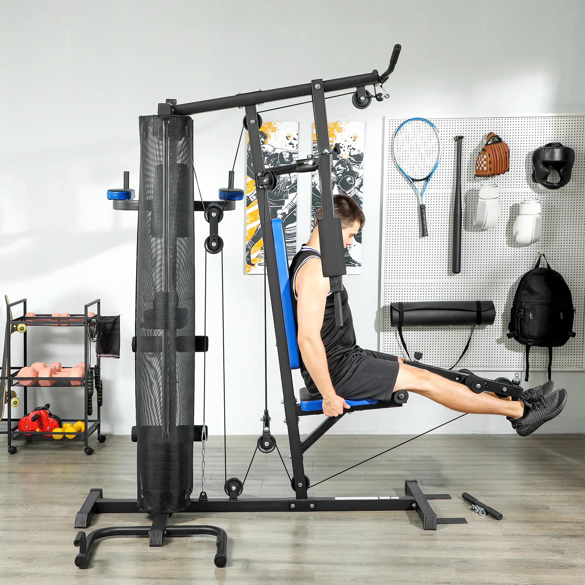 Station de musculation multi-équipement collaboration Aosom.fr x FFHandball 4/5
