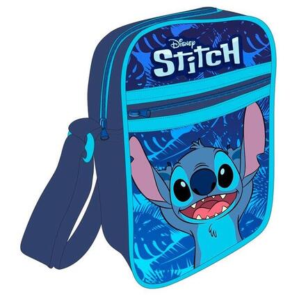 Sac bandoulière Stitch pour enfant, avec bandoulière réglable et poche avant