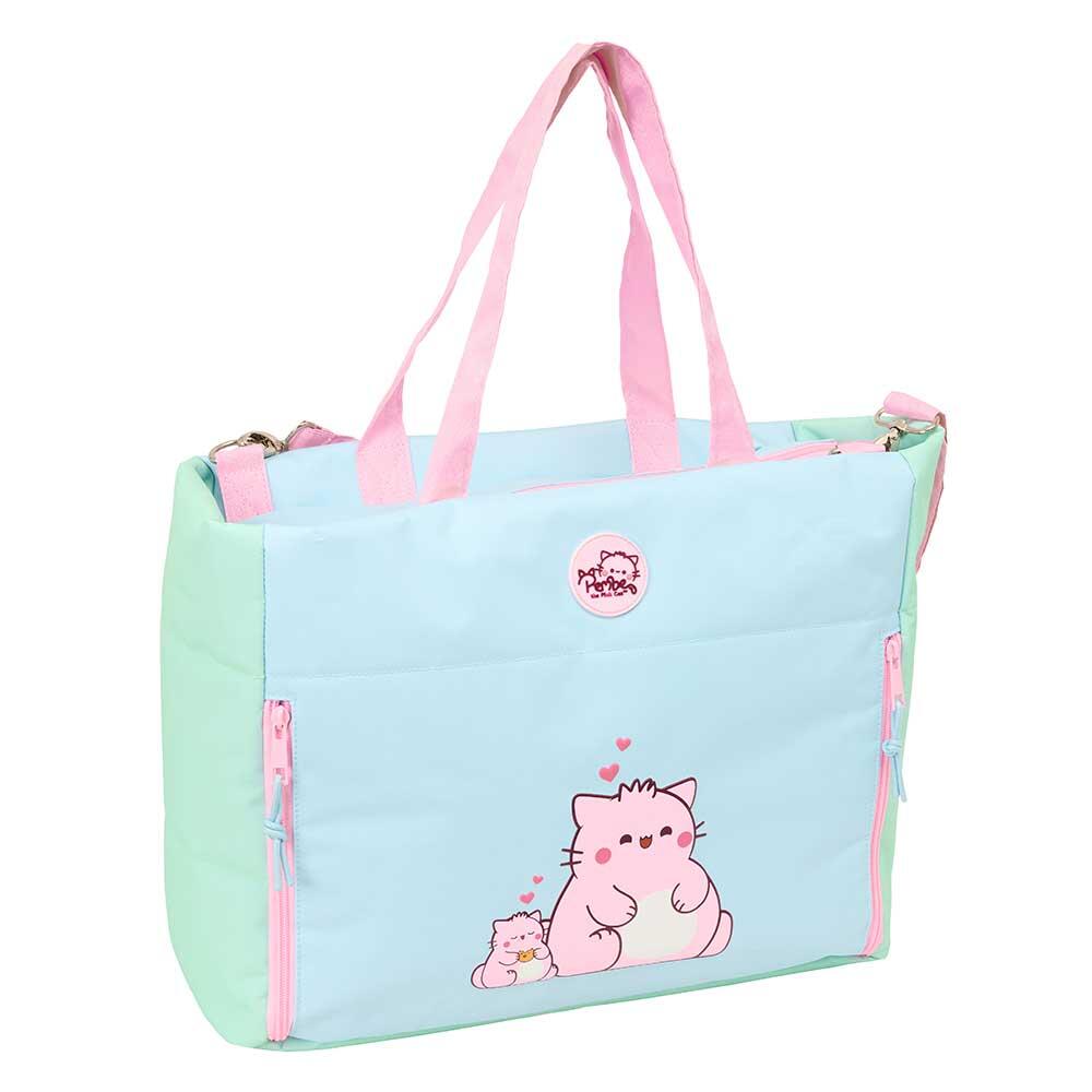 Sac de sport pour enfants Pembe Le Chat Rose avec bandoulière et poches - Bleu 6/7