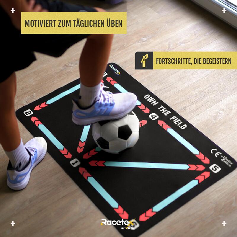 RACETEX Fußball Trainingsmatte Rot 4/6