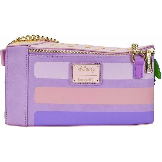 Rapunzel-Schultertasche für Erwachsene mit Kette und dekorativer lila Schleife 5/5