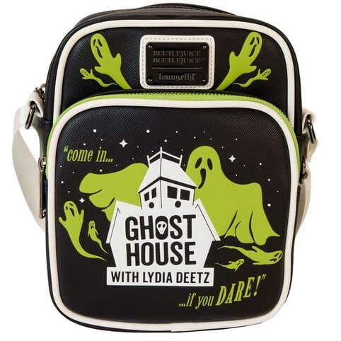 Beetlejuice Ghost House Schultertasche für Erwachsene aus veganem Leder, Schwarz 2/4