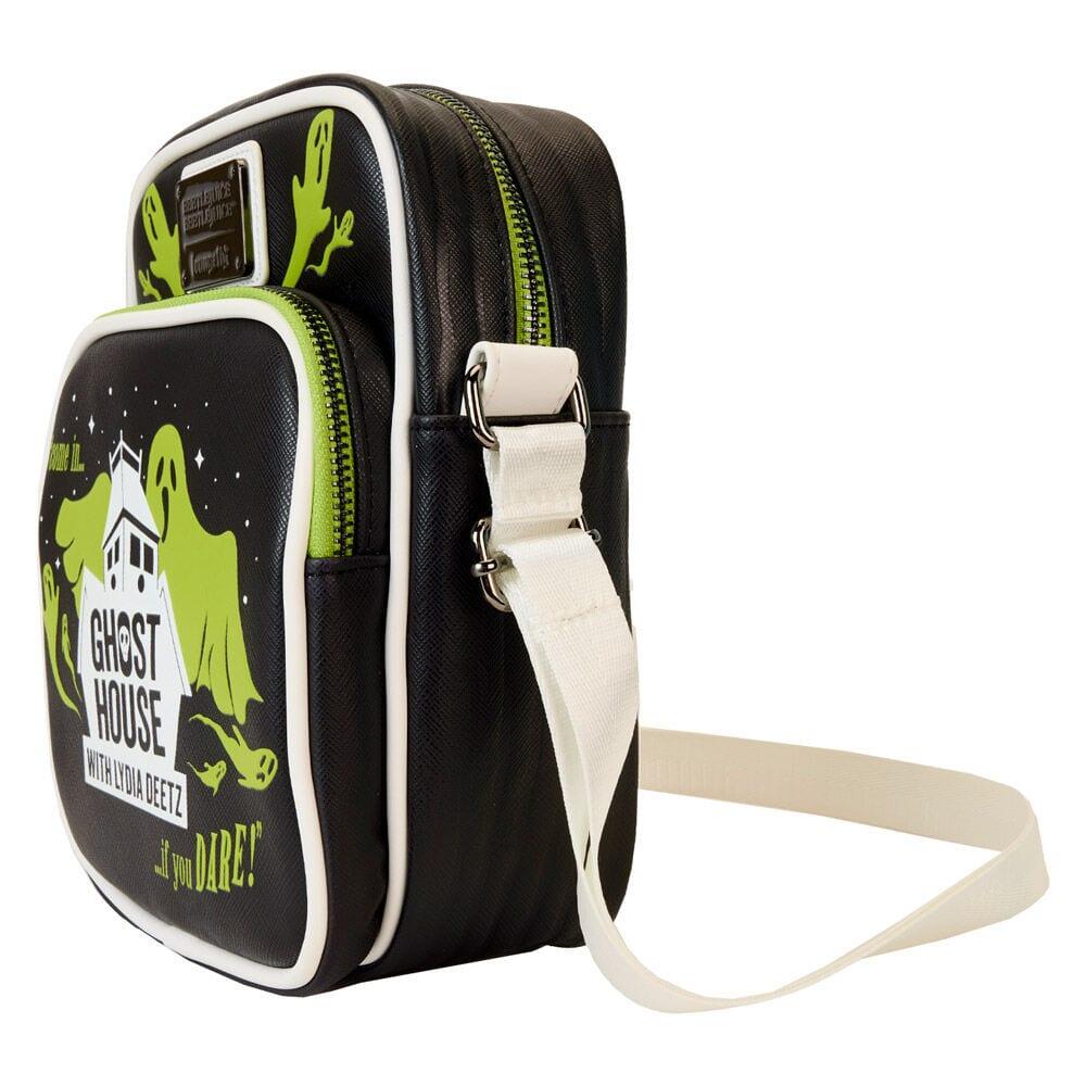 Beetlejuice Ghost House Schultertasche für Erwachsene aus veganem Leder, Schwarz 3/4