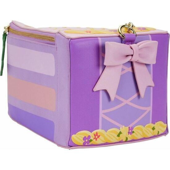 Rapunzel-Schultertasche für Erwachsene mit Kette und dekorativer lila Schleife 3/5