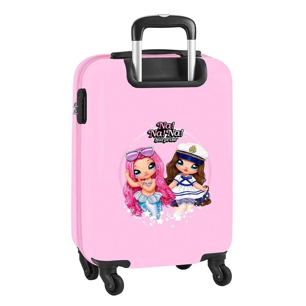 Bolsa de ombro infantil Na Na Na Surprise com alça ajustável e pompom rosa. 2/4