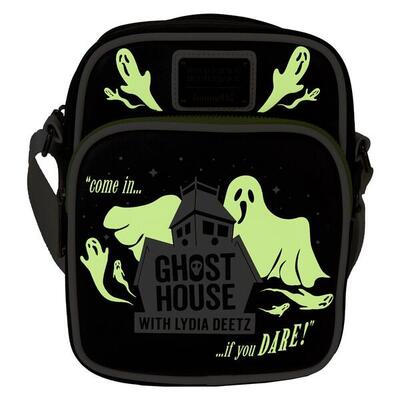 Borsa a tracolla da adulto Beetlejuice Ghost House in ecopelle nera