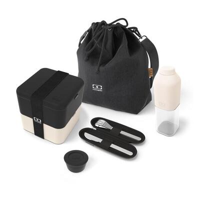 Set porta pranzo 2×850ml - 17L verde/nero accessori|Adulto|Ufficio picnic
