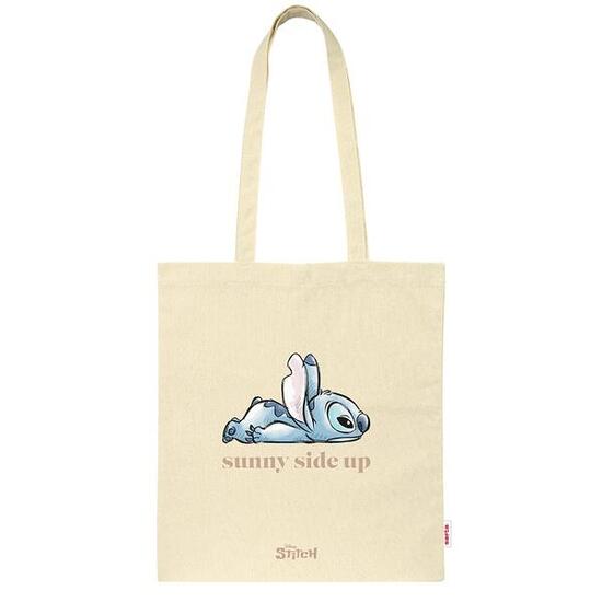 Sac fourre-tout Stitch pour enfants, grande capacité, avec poignées, beige