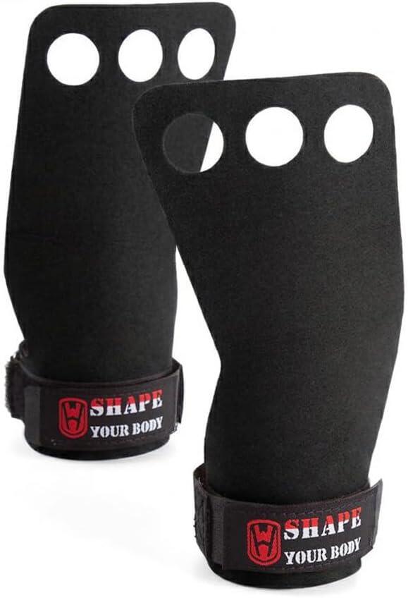 2 Protections Mains pour Musculation - Grips (noir) FF 1/4