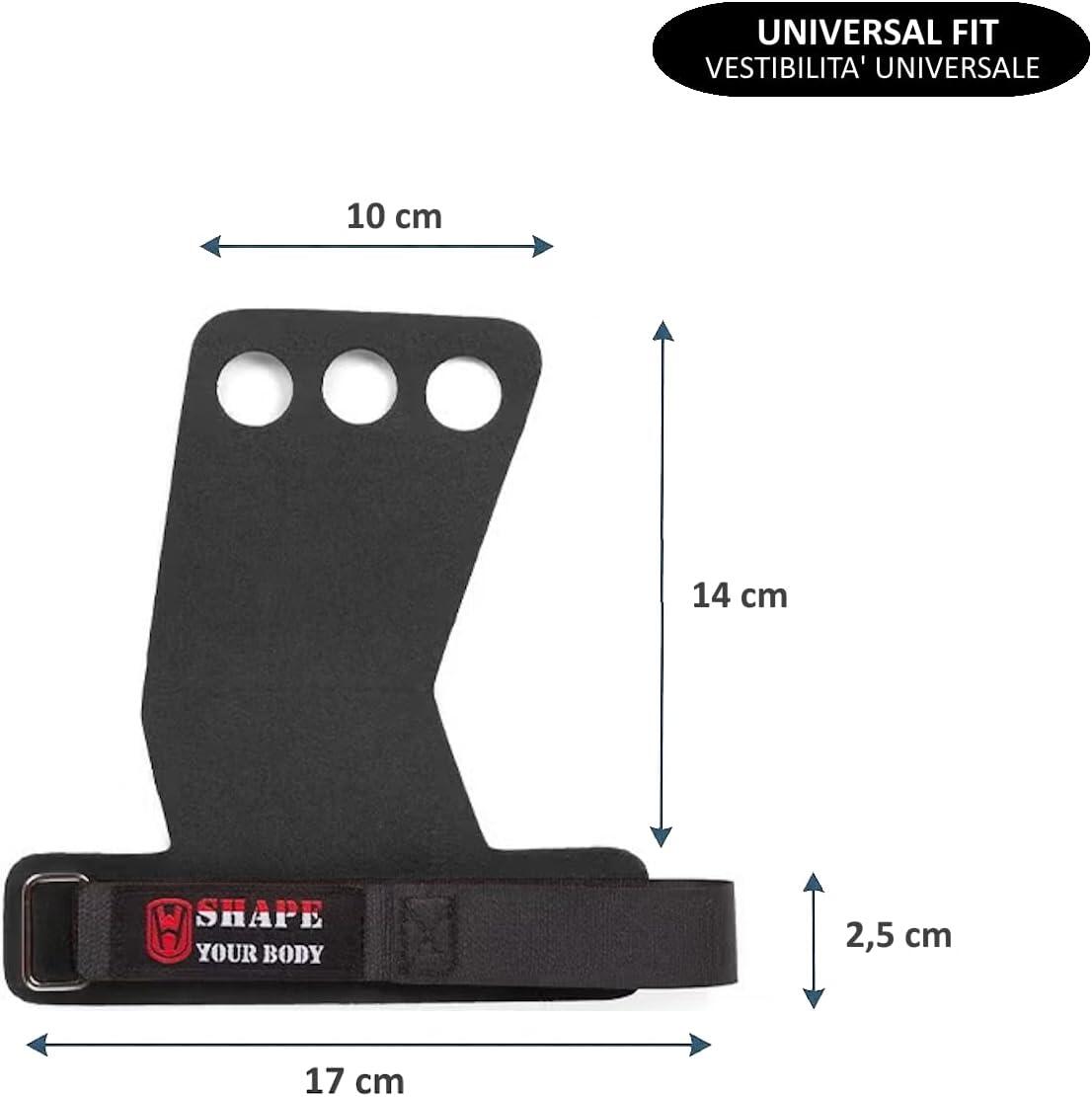 2 Protections Mains pour Musculation - Grips (noir) FF 3/4