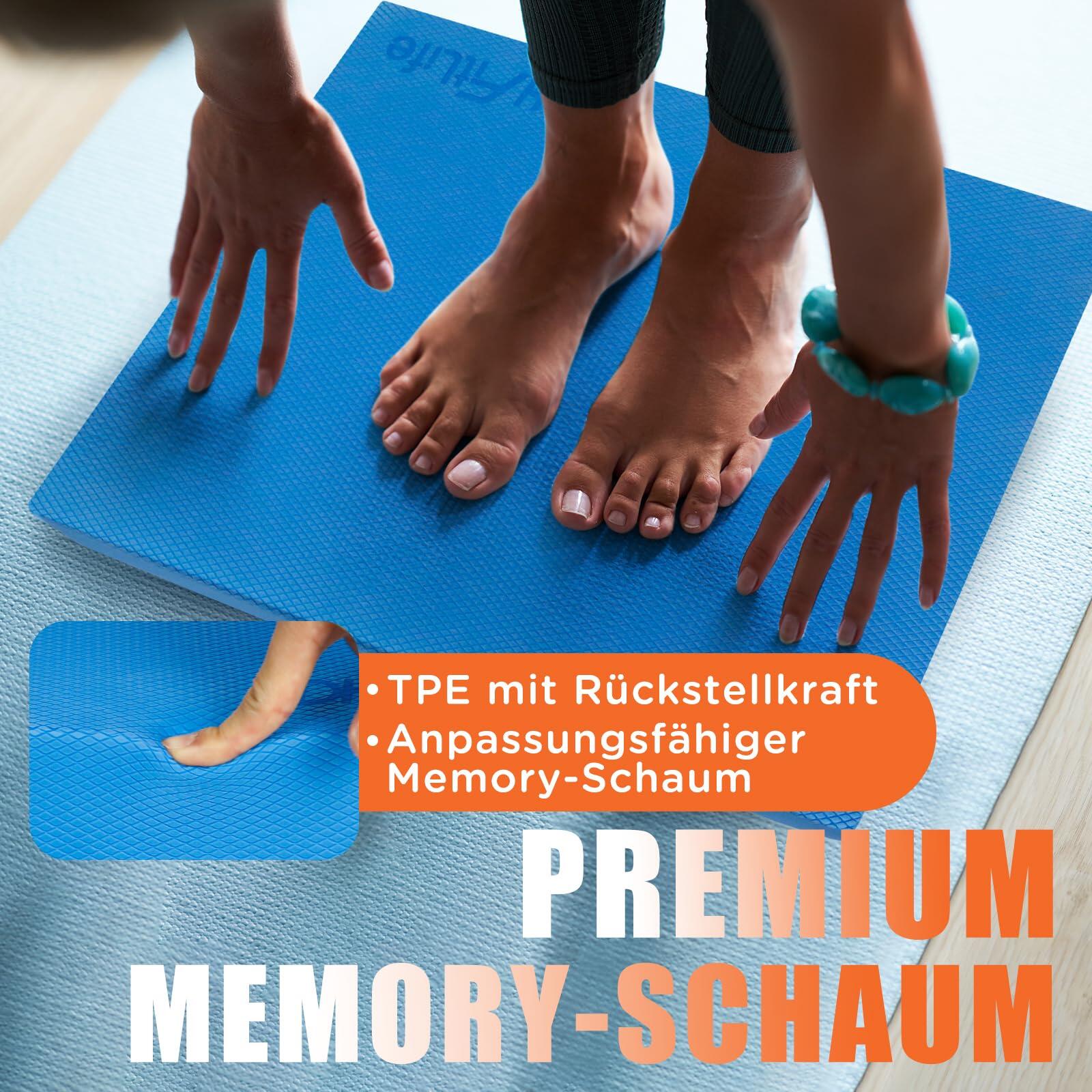 DH FitLife Balancekissen Premium, Memory-Schaum, rutschfest, bis 150 kg 6/7