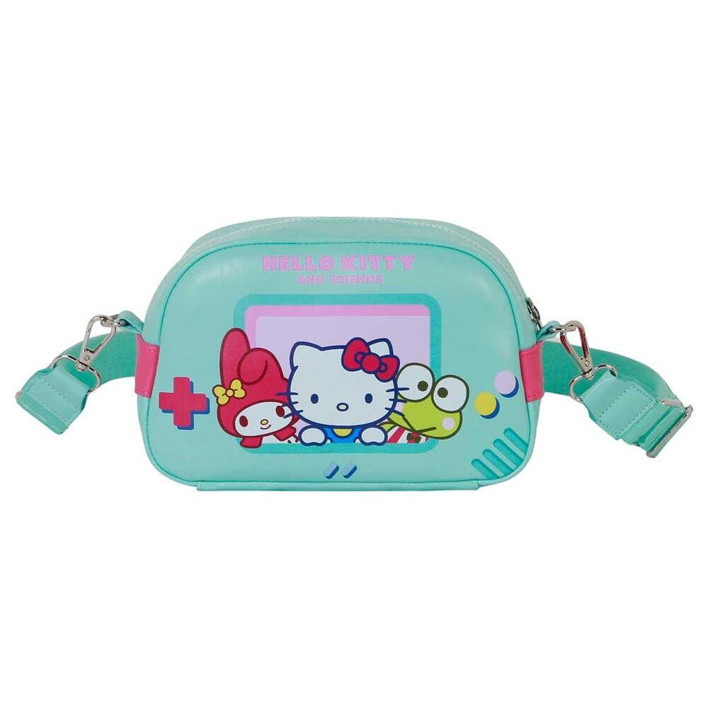 Kindersporttas Hello Kitty met verstelbare schouderband aquagroen 3/5
