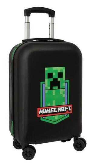 Minecraft 3D Kinder-Trolley mit Teleskopgriff und Rädern – Grün